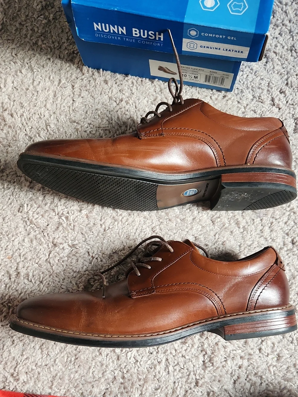 Nunn Bush Brown Leather Derby Shoes